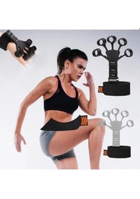 Resim El Bilek Kas Geliştirici Kavrama Belirginleştirici Bodybuilding Parmak Egzersiz Aleti siyah 