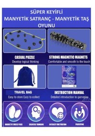 Resim Süper Keyifli Manyetik Oyuncaklar Satranç-20 Taşlı Manyetik Oyuncaklar Güçlü Taş Oyunu 