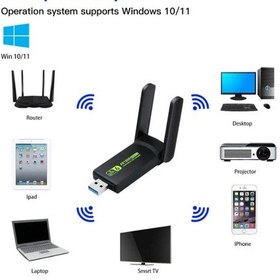 Resim Lobo Sinyal Güçlendirici Kablosuz Usb Antenli Dongle 1300mbps Wifi Adaptörü Dual Band 2.4g/5ghz 