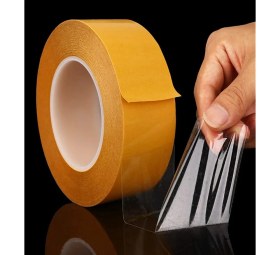 Resim Hdg Halı Bandı - Çift Taraflı Halı Kaydırmaz Bant Şeffaf - 5 cm Genişlik - 10 Metre 