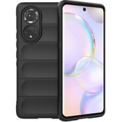 Resim Microcase Honor 50 Se Uyumlu Miami Serisi Darbeye Dayanıklı Silikon Kılıf - Siyah 