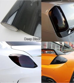 Resim MeyZone 30cm x 9 Metre Koyu Siyah Far Stop Filmi Far Folyosu Koyu Siyah Far Çizik Çizilme Engelleyici Folyo 