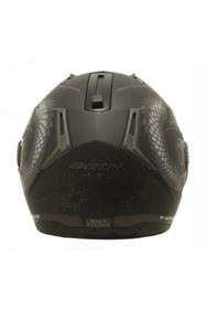 Resim beon B700 Güneş Gözlüklü Çene Açılır Kask Mat Siyah Dragon 