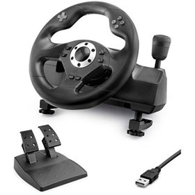 Resim Evimdeyokyok VW9828 Oyuncu Direksiyon Seti 270 Derece 7in1 PS4 PS3 PS2 PC Xbox Nintendo Android Siyah 