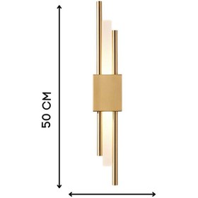 Resim Kirpi Ledli Ve Elektirikli Boru Aplik Gold 