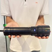 Resim Ultra Parlak LED Geri Çekilebilir El Feneri, Dijital Ekran, Büyük Kapasiteli Pil, Odaklanabilir Işın - Kamp, Açık Hava Maceraları ve Acil Durumlar İçin İdeal, Kamp Ekipmanı | Dijital Ekranlı El Feneri | Dayanıklı Yapı, El Feneri 