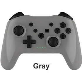 Resim Gri Kablosuz Gamepad Bluetooth Uyumlu Denetleyici Nintendo Switch Lite Ps3 Pc Joystick İle Turbo Hd Titreşim Fonksiyonu 