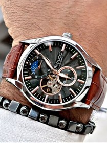 Resim Ferrucci Function FCF.03343FK.04 Deri Kordon Otomatik Erkek Kol Saati 