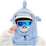 Resim Shark Styles Kayak Maskesi Kask Kılıfı Peluş Kazak Trapper Şblue554 Blue 