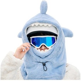 Resim Shark Styles Kayak Maskesi Kask Kılıfı Peluş Kazak Trapper Şblue554 Blue 