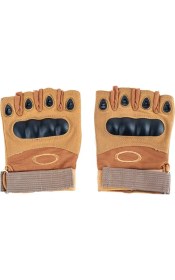 Resim Parmaksız Kemik Taktikal Eldiven - Kum - 1108 