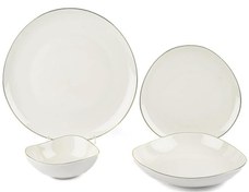 Resim Mikasa Moor Triangular Gold 24 Parça 6 Kişilik Yemek Takımı 