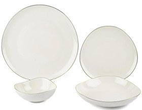 Resim Mikasa Moor Triangular Gold 24 Parça 6 Kişilik Yemek Takımı 