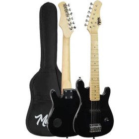 Resim Midex Ceg-30bk 4-6 Yaş Çocuklar İçin Amfili Full 1/4 30 İnç Elektro Gitar Seti Full Black 