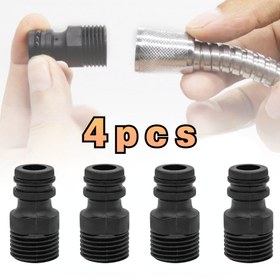 Resim 4 adet Spiral Musluk Adaptörü, Bahçe Ev Su Hortumu, Hızlı Hortum Bağlantı Elemanları, Bahçe Sulama Sistemi Parçaları, 1/2” BSP 