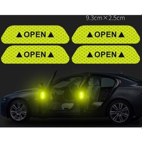 Resim Yeşil 10/4 Adet/takım Araba Açık Yansıtıcı Bant Uyarı Işareti Yansıtıcı Açık Bisiklet Dış Araba Kapı Çıkartmalar Dıy, Seçenekler: 9.3 2.5cm 