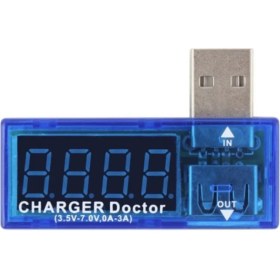 Resim USB Voltmetre Ampermetre LED Gösterge, Gerilim ve Akım Ölçer 
