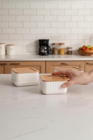 Resim Valverdi - 3'lü 7 Parça Kahvaltılık Kahvaltı Seti Sunum Seti 