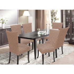 Resim Yıkanabilir Bürümcük Esnek Sandalye Örtüsü 6'lı 