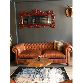 Resim 3A Mobilya 3A Hakiki Deri Big Boss Chesterfield Takımı 