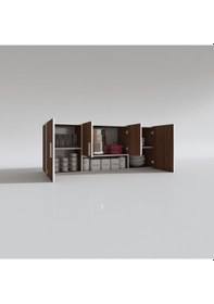 Resim Kenzlife hazır mutfak floro22 cvz 060*150*22 mutfak banyo dolabı kapaklı raflı 