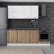 Resim Minar 230 Cm Mutfak Dolabı Beyaz Dore 230-D3 