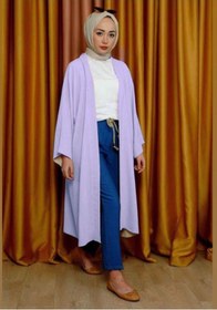 Resim CNG MODA Kadın Lila Ayrobin Kuşaklı Kimono Tyc00469855594 Satıcı : Cng Moda 
