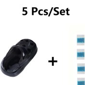 Resim Gateesat 5 Adet Dayanıklı Alevli Tasarım Plastik Pipo Tabağı Seti Siyah 