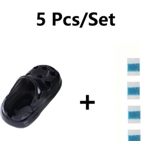 Resim Gateesat 5 Adet Dayanıklı Alevli Tasarım Plastik Pipo Tabağı Seti Siyah 