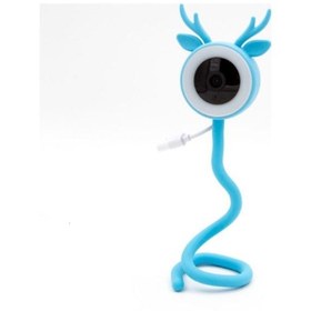 Resim Geyik Figürlü Ninni Söyleyen Rgb Led Wifi Ip Bebek İzleme Kamerası - Mavi 