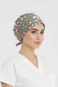 Resim ÇİZGİ MEDİKAL Keşif Vadisi Desenli Bone (Cotton Likra Kumaş) 