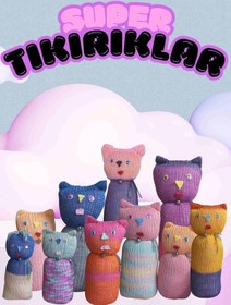 Resim Tıkırık Örgü Yastık Uyku Ve Oyun Arkadaşı Minik - 35 Cm 