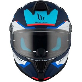 Resim Mt Targo S Kay C7 Kapalı Motosiklet Kaskı Beyaz - Mavi 