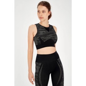 Resim Maraton SlimFit Kadın Bisiklet Yaka Kolsuz Siyah Bra 813054 
