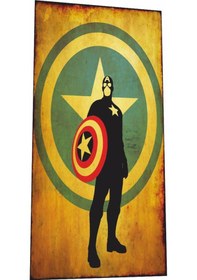 Resim Kaptan Amerika Marvel süper Kahramanlar mini retro ahşap poster 