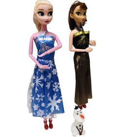 Resim Frozen Elsa Anna 2 Li Eklemli Oyuncak Bebek 