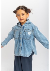 Resim Oliven The Kid Oliventhekid Unisex Kapüşonlu Kot Ceket Mavi Mavi 