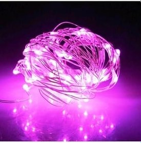 Resim Kuzey- BATTERY PİNK LED LİGHT 10 METRE PİLLİ PEMBE LED IŞIK PEMBE PİLLİ IŞIK KIR DÜĞÜNÜ GELİN YOLU IŞIĞI PEMBE 