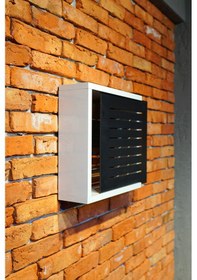 Resim Modem Saklama Kutusu Sürgülü Yana Açılır 35 X 35 Çizgili Siyah 