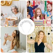 Resim Nessiworld Nessiworld Kristal Taşlı Gümüş Renk İt&amp;#39;s My Birthday Yazılı Doğum Günü Parti Tacı 14x16 cm 