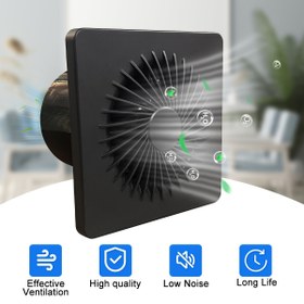 Resim 4 İnç Havalandırma Fanı, Avrupa Standardı Egzoz Fanı, 100m3/h Hava Akışı, Kablolu Kurulum, Deflektör Bariyerli Hava Arıtma Ekipmanı, Sessiz Çalışma, Mutfak, Banyo, Pet Odası, Garaj, Ofis ve Garaj İçin Nem Alma & Havalandırma, Şık Tasarım, Dayanıklı Yapı, Ticari Mekanlar için Hava Dolaşımı 