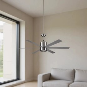 Resim Vanti KCF-286 48 Inç (122 cm) Nikel Kaplama Tavan Vantilatörü Gümüş Renkli 6 Kanatlı Modern Tasarım 