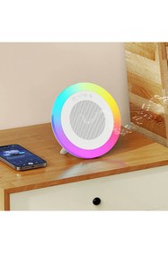 Resim Recci Kablosuz Bluetooth Hoparlör Recci RSK-W42 Moon Serisi RGB Işıklı v5.3 TF Kart AUX-USB Beyaz 