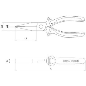 Resim Ceta Form G17-18-0160 1000V Izoleli Yassı Kargaburun Vde Onaylı 
