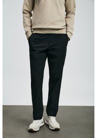 Resim Lufian Erkek Daren Smart Slim Fit Chino Pantolon 112190340 Siyah Siyah 