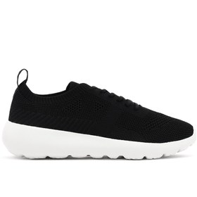 Resim Derimod Zero Kadın Siyah Bağcıklı Kalın Tabanlı Sneaker 25SFD43026F 