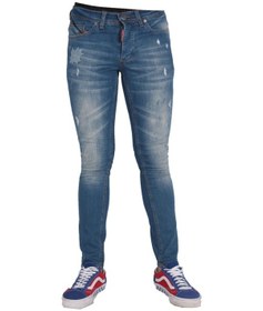 Resim Erkek Denim Elastik Jeans Mavi Kot Pantolon Mavi 