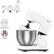 Resim Chef 5 L Lik Paslanmaz Çelik Hazneli Stand Mikser Beyaz 1500W Ultra Güçlü Motor 