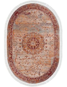 Resim Alanur Home Eko Trend Djt Yıkanabilir Kaymaz Taban Oval 3 Lü Yatak Odası Takımı P1356 Vintage Kırmızı 