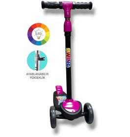 Resim hak-iş oyuncak Swing Işıklı 3 Tekerlekli Scooter Pembe 